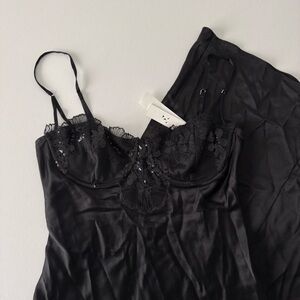 nwt fleur du mal sequin slip dress